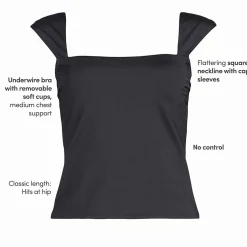 Women's Square Neck Underwire Tankini Top