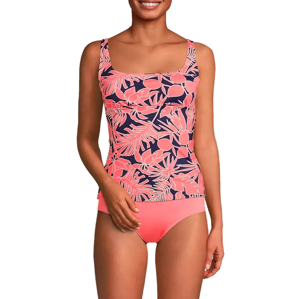 Women's Square Neck Underwire Tankini Swimsuit Top