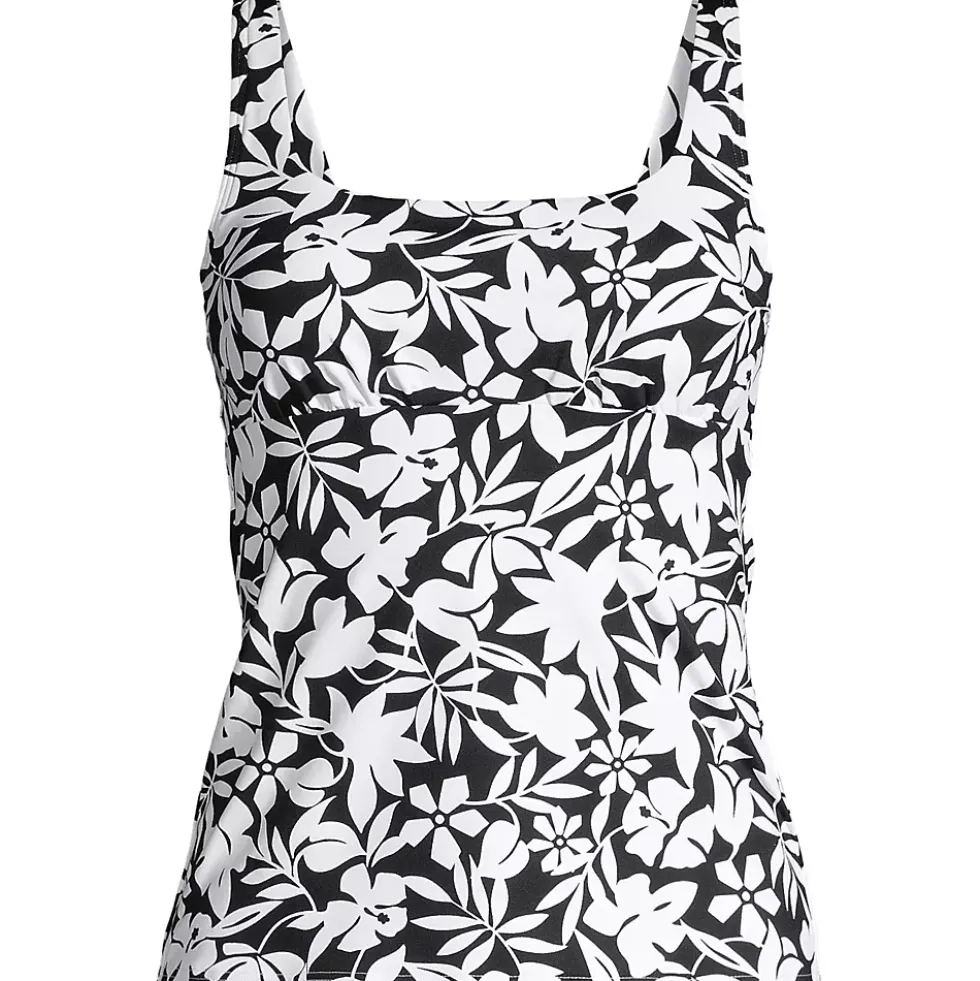 Women's Square Neck Underwire Tankini Swimsuit Top