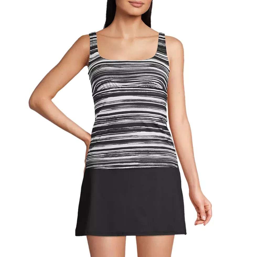 Women's Square Neck Underwire Tankini Swimsuit Top