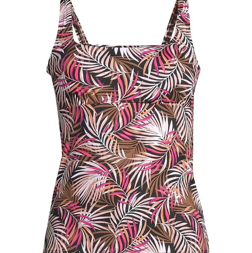 Women's Square Neck Underwire Tankini Swimsuit Top