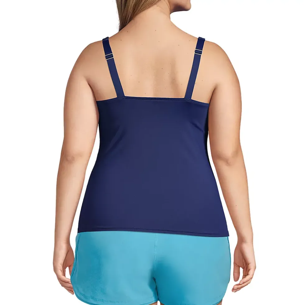 Women's Square Neck Underwire Tankini Swimsuit Top
