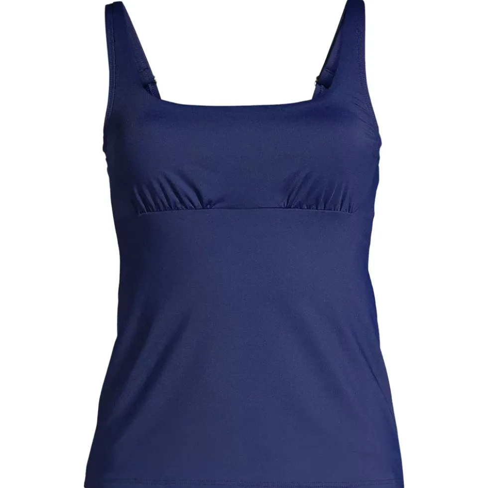 Women's Square Neck Underwire Tankini Swimsuit Top