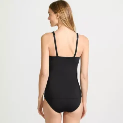 Women's Square Neck Underwire Tankini Swimsuit Top