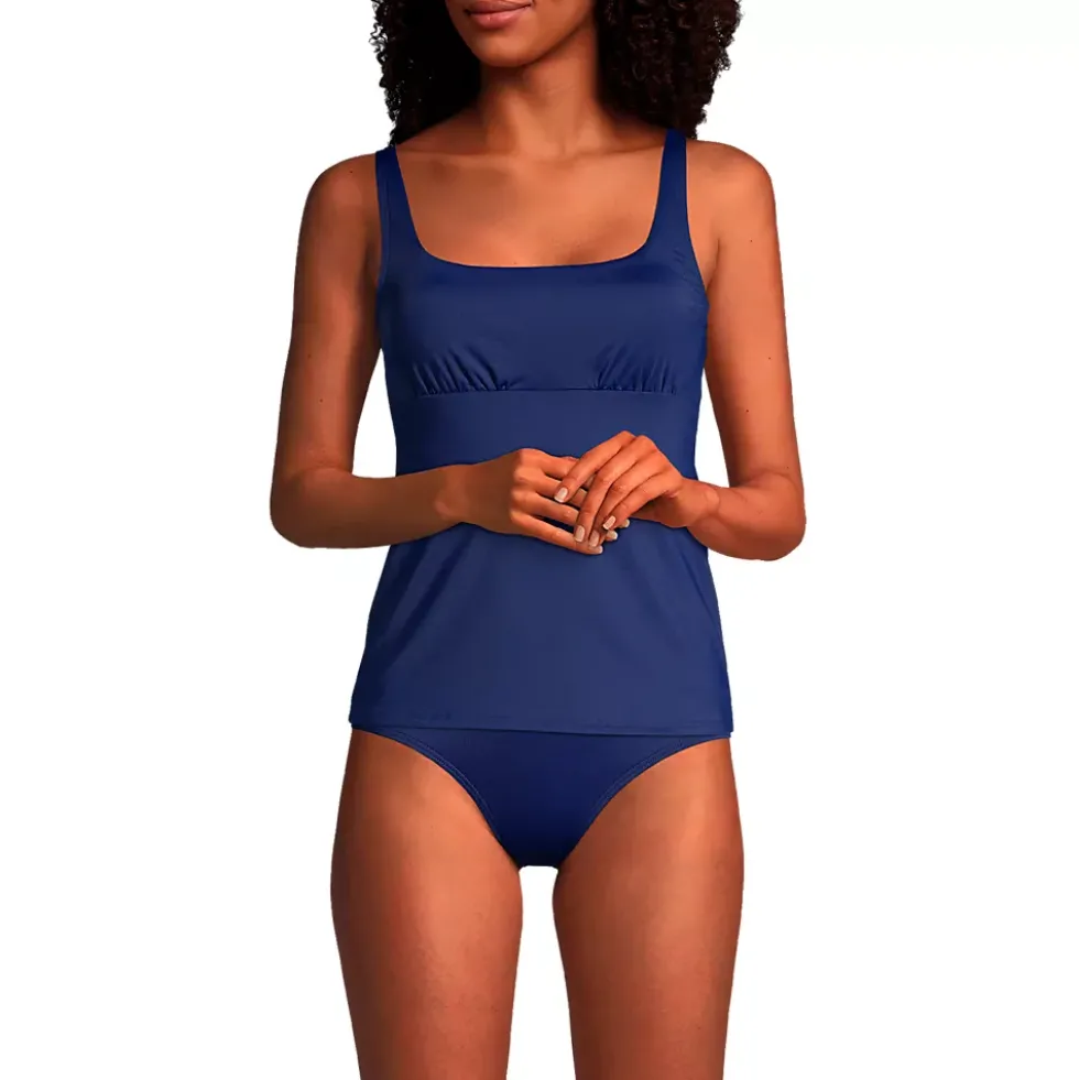 Women's Square Neck Underwire Tankini Swimsuit Top