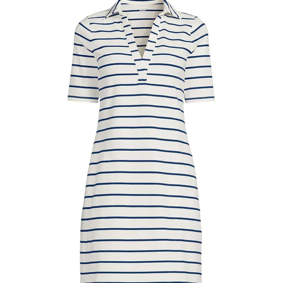 Women's Starfish Elbow Sleeve Polo Dress