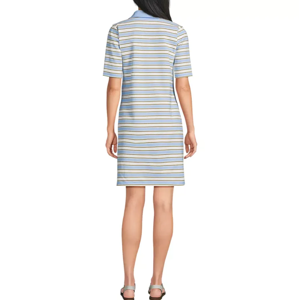 Women's Starfish Elbow Sleeve Polo Dress