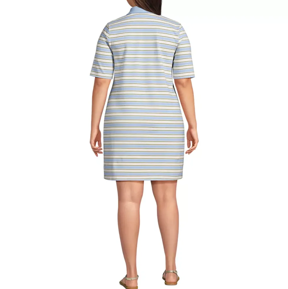 Women's Starfish Elbow Sleeve Polo Dress