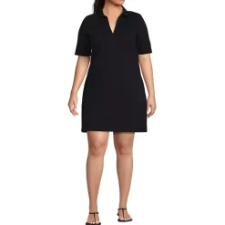 Women's Starfish Elbow Sleeve Polo Dress