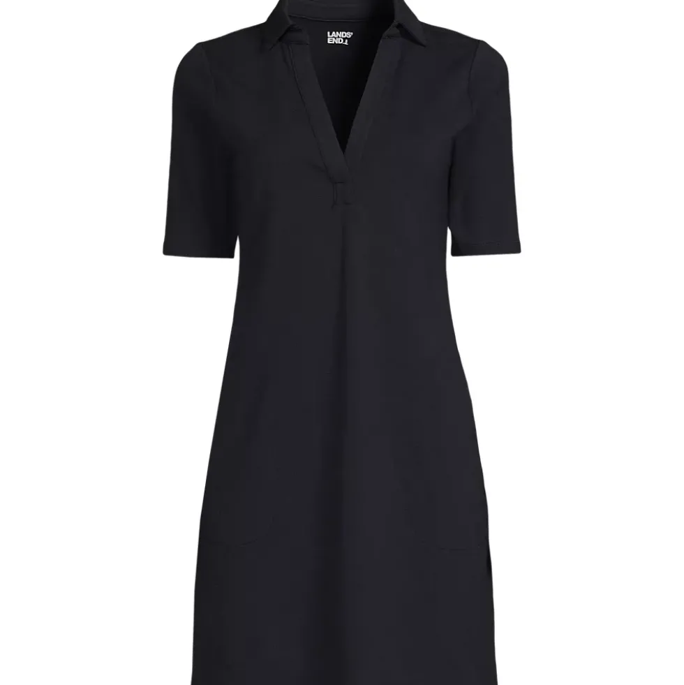 Women's Starfish Elbow Sleeve Polo Dress