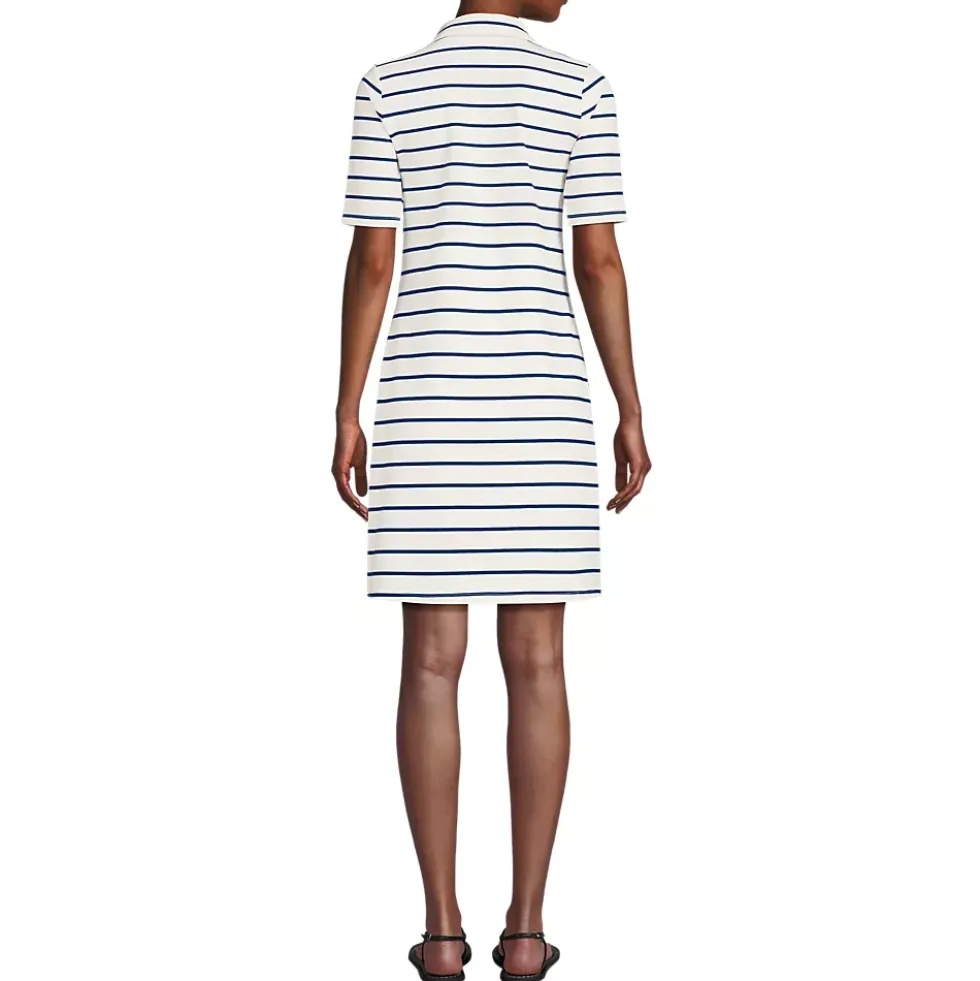 Women's Starfish Elbow Sleeve Polo Dress