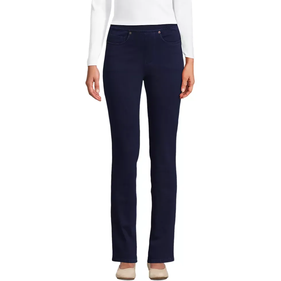 Women's Starfish High Rise Knit Denim Straight Jeans