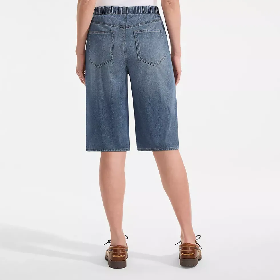 Women's Starfish High Rise Knit Denim 12" Bermuda Shorts