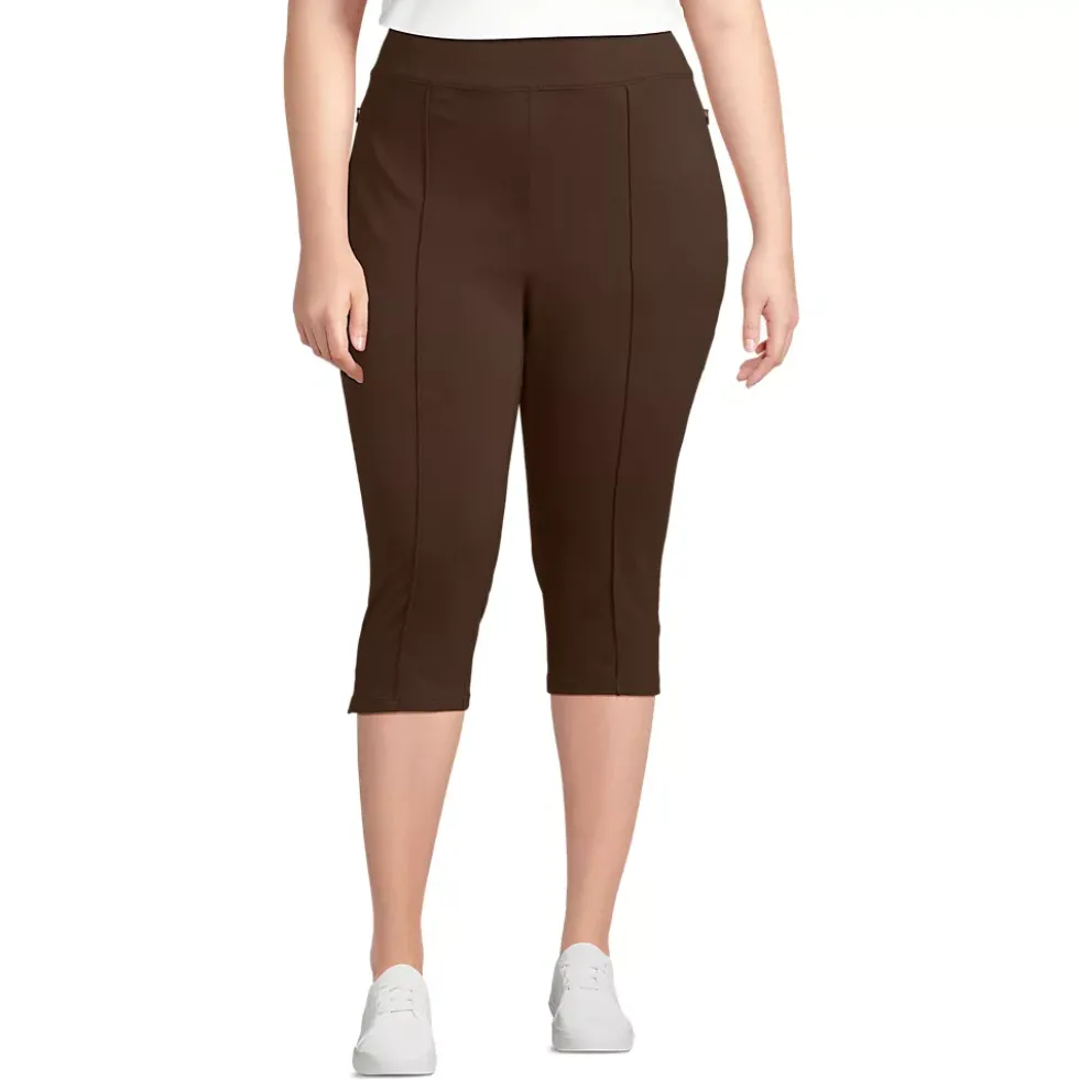 Women's Starfish High Rise Pintuck Capri Pants