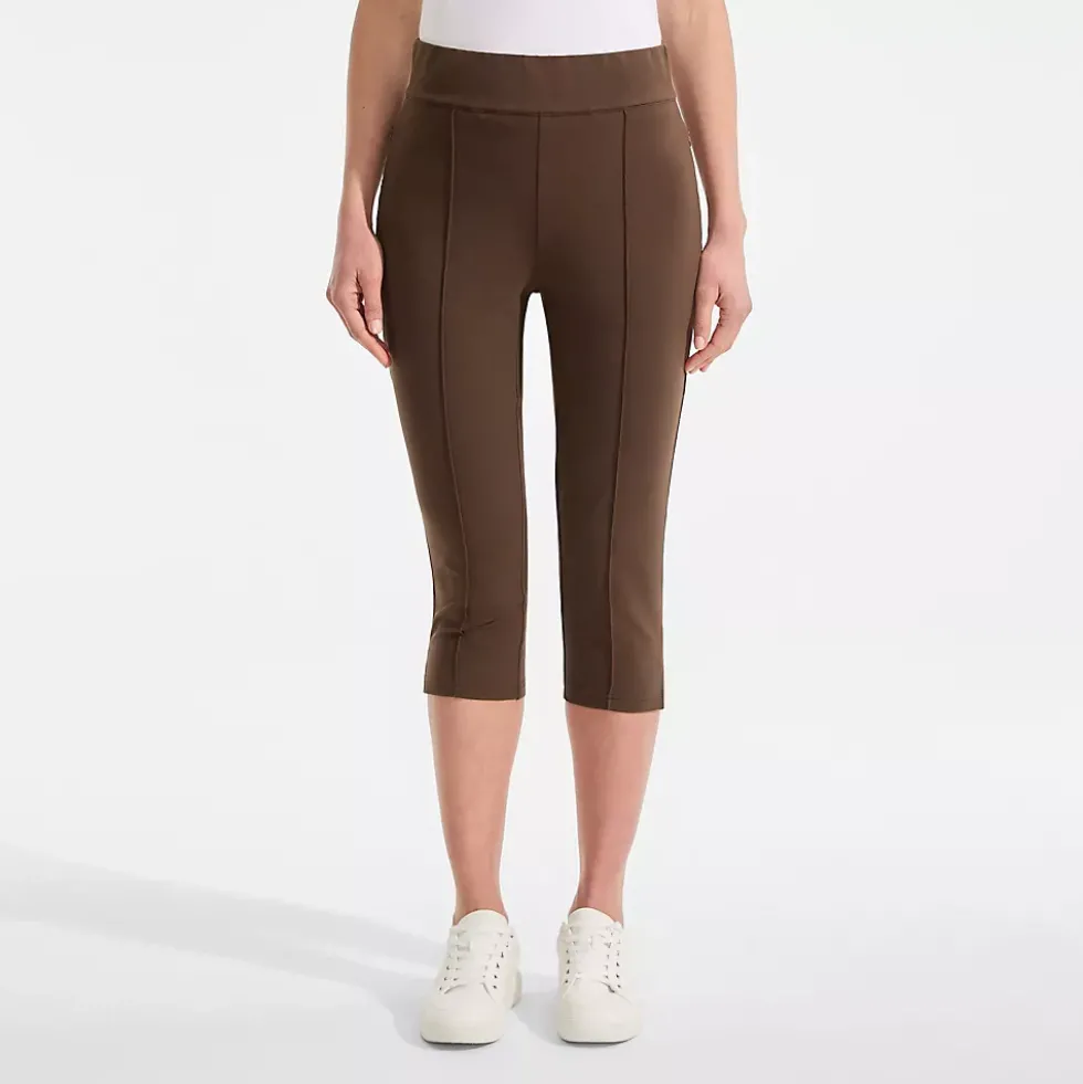 Women's Starfish High Rise Pintuck Capri Pants