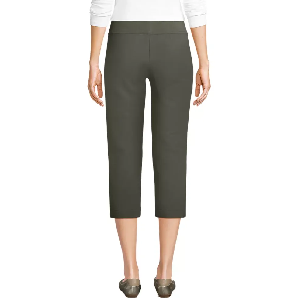 Women's Starfish Mid Rise Pull On Crop Pants