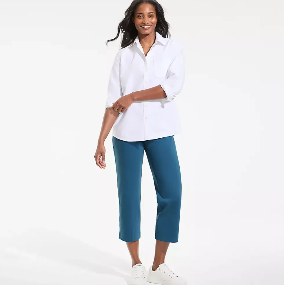 Women's Starfish Mid Rise Pull On Crop Pants