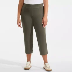 Women's Starfish Mid Rise Pull On Crop Pants