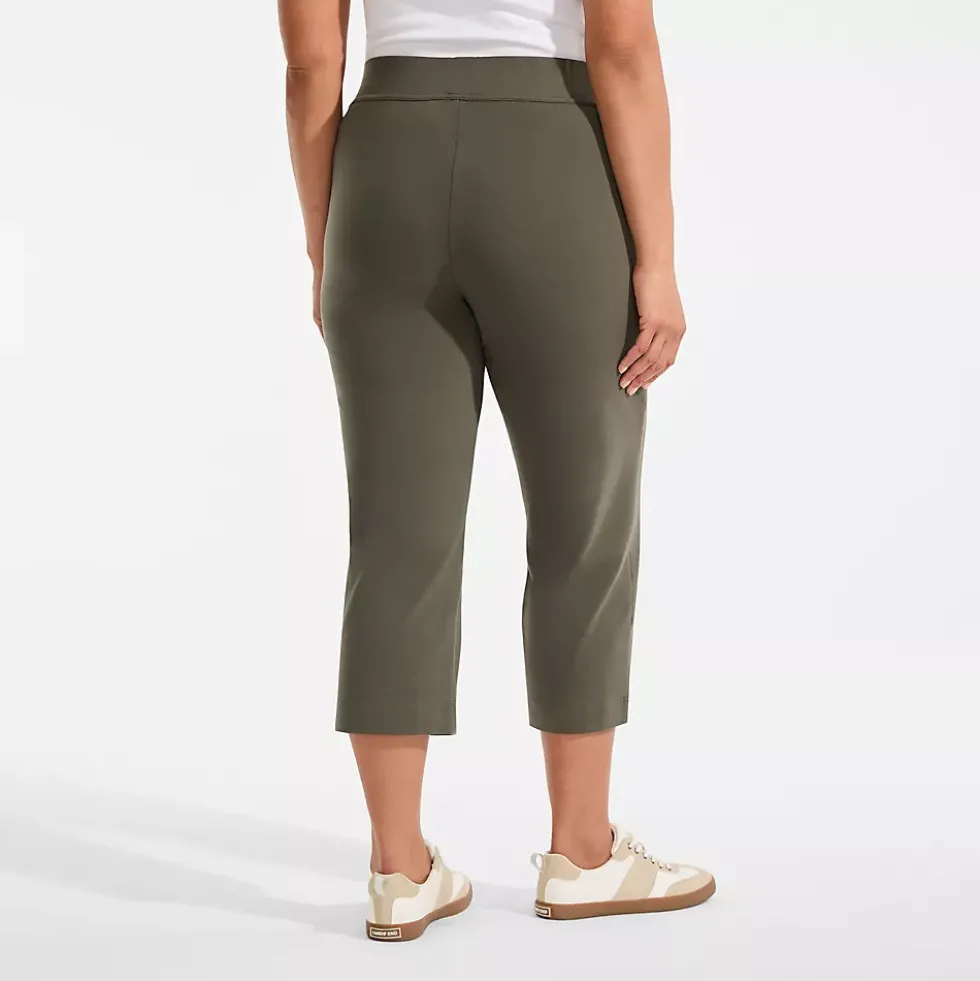 Women's Starfish Mid Rise Pull On Crop Pants