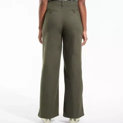Women's Stretch Canvas High Rise Wide Leg Pants