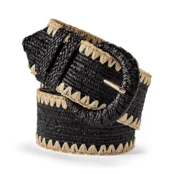 Women's Stretch Raffia Belt