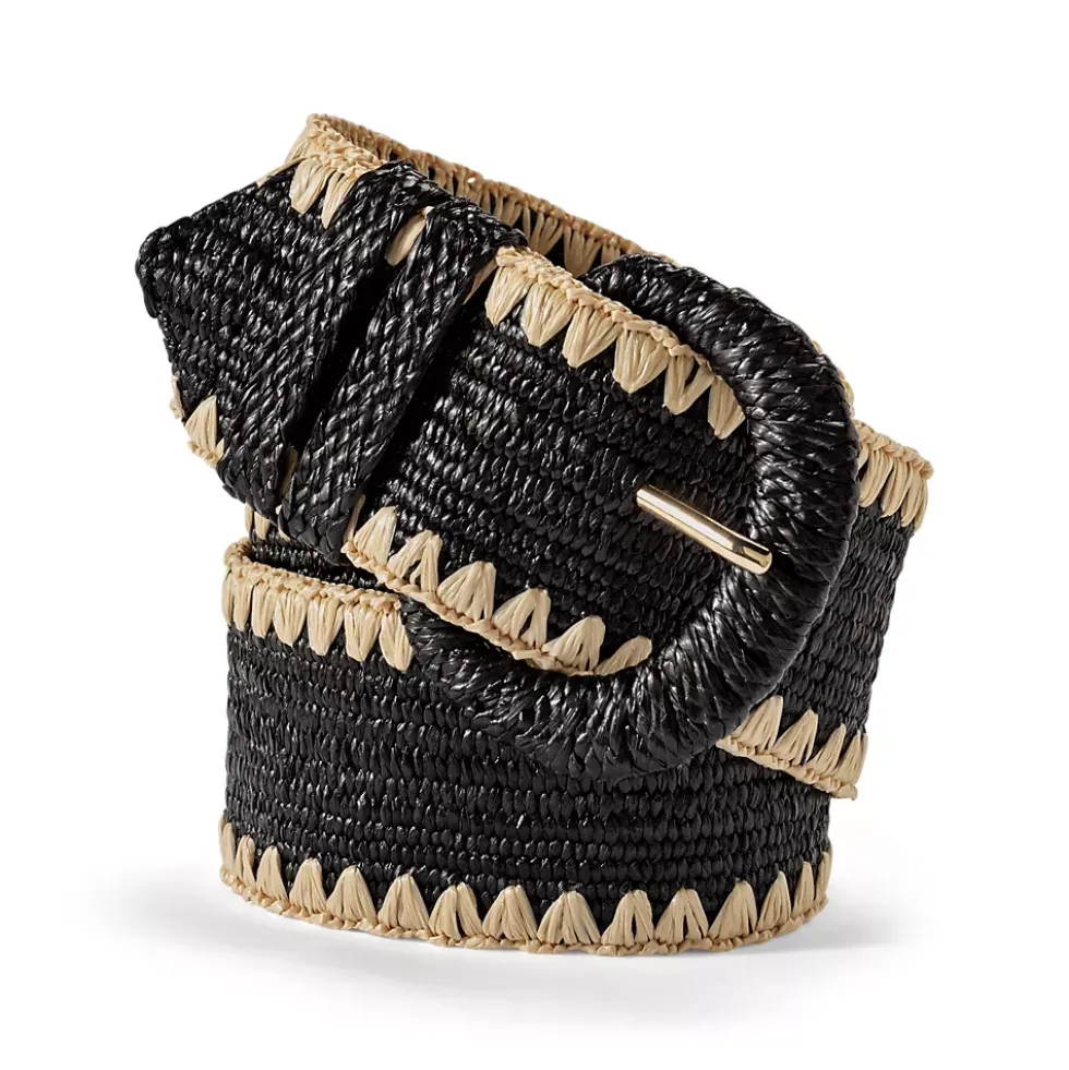 Women's Stretch Raffia Belt