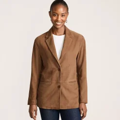 Women's Suede Boyfriend Blazer
