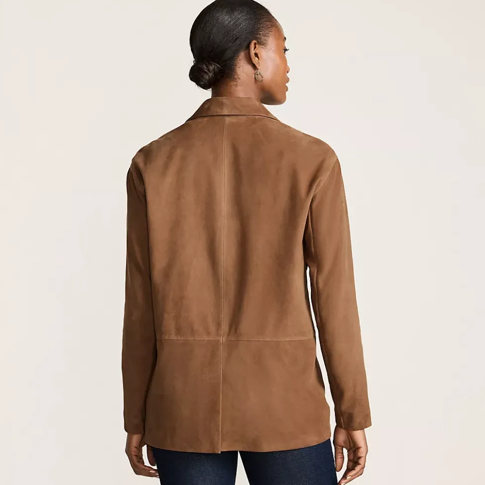 Women's Suede Boyfriend Blazer