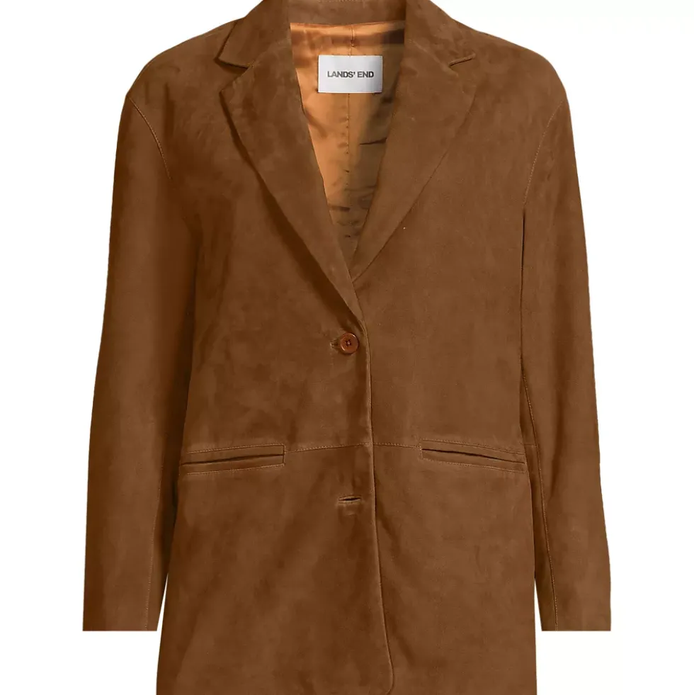Women's Suede Boyfriend Blazer