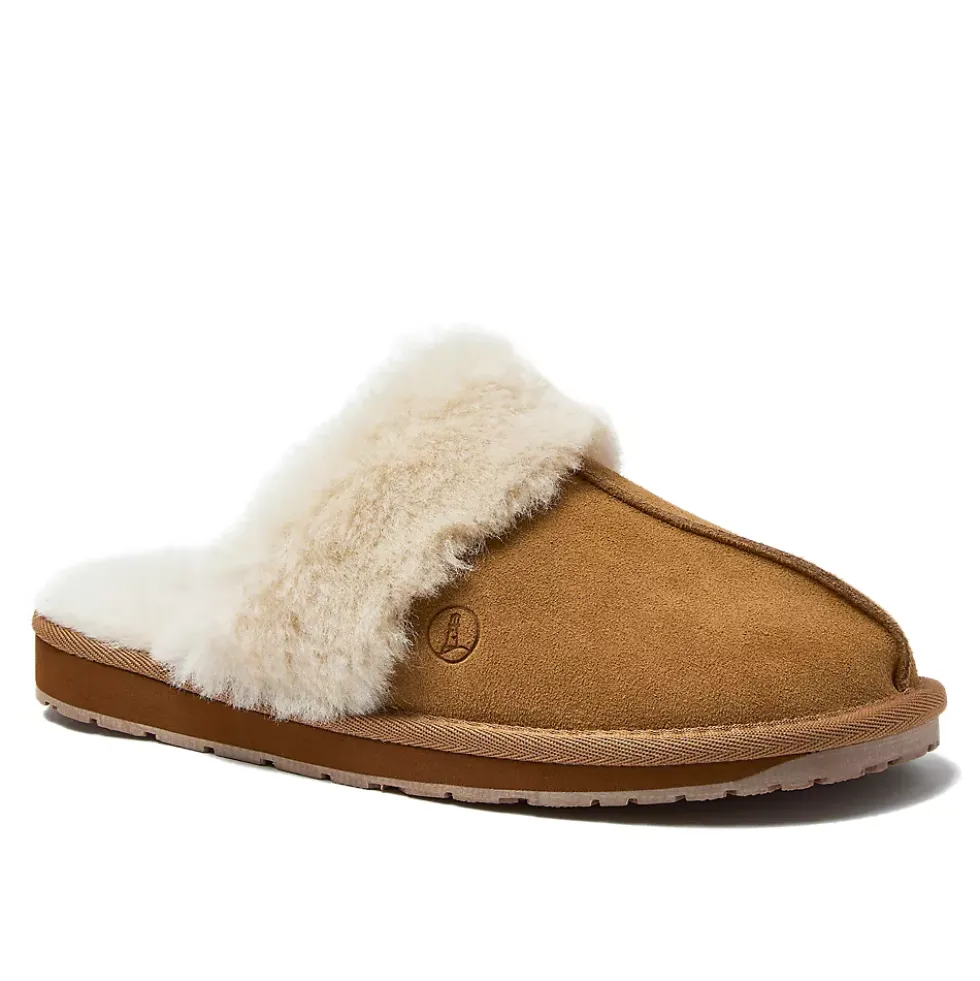 Women's Suede Furry Lined Indoor Outdoor Slippers