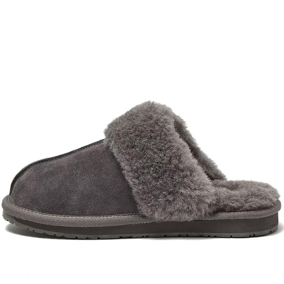 Women's Suede Furry Lined Indoor Outdoor Slippers