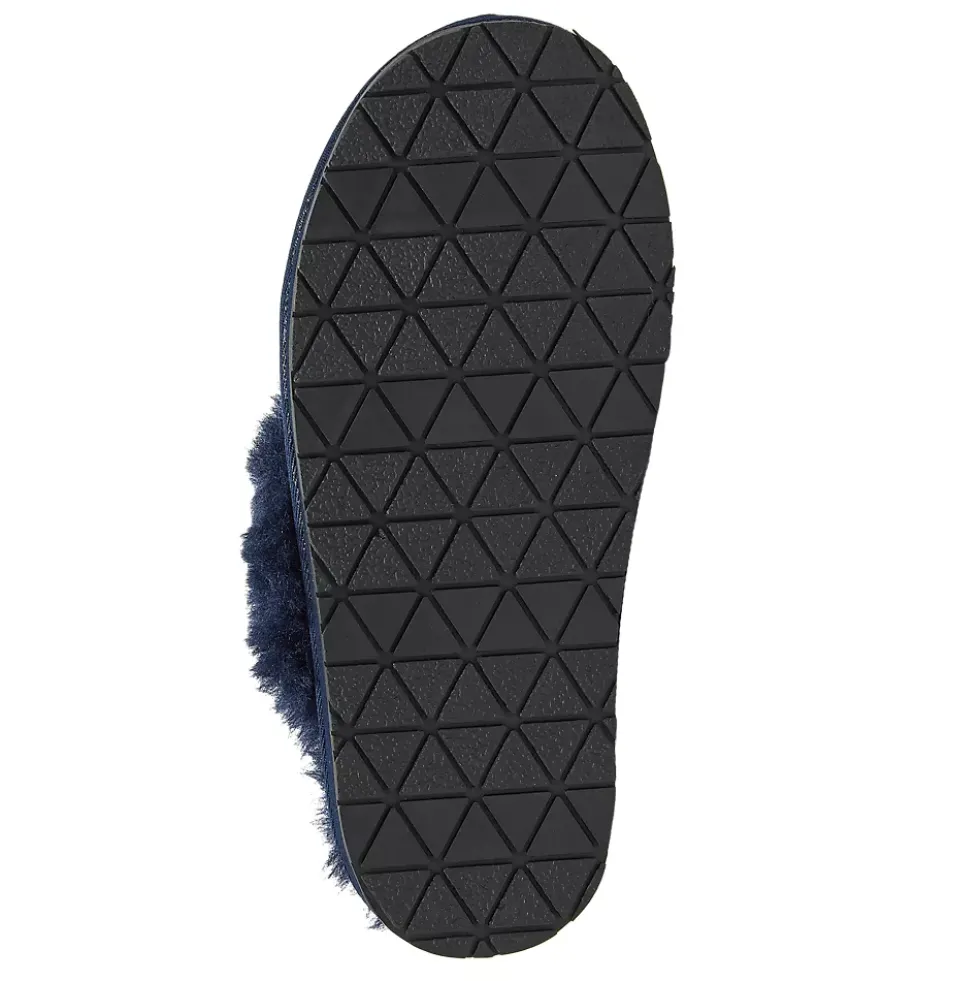 Women's Suede Furry Lined Indoor Outdoor Slippers