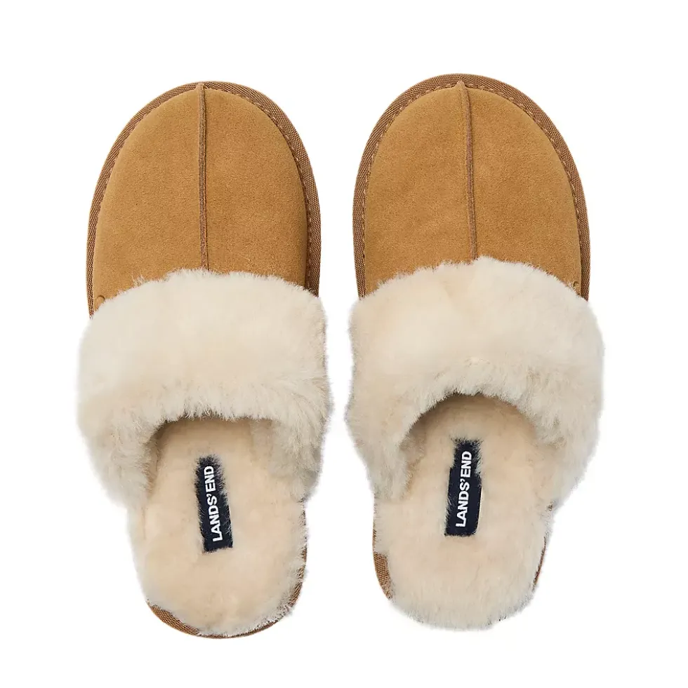 Women's Suede Furry Lined Indoor Outdoor Slippers