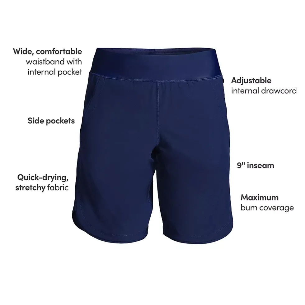 Women's SunShade UPF 50 9" Board Shorts with Panty