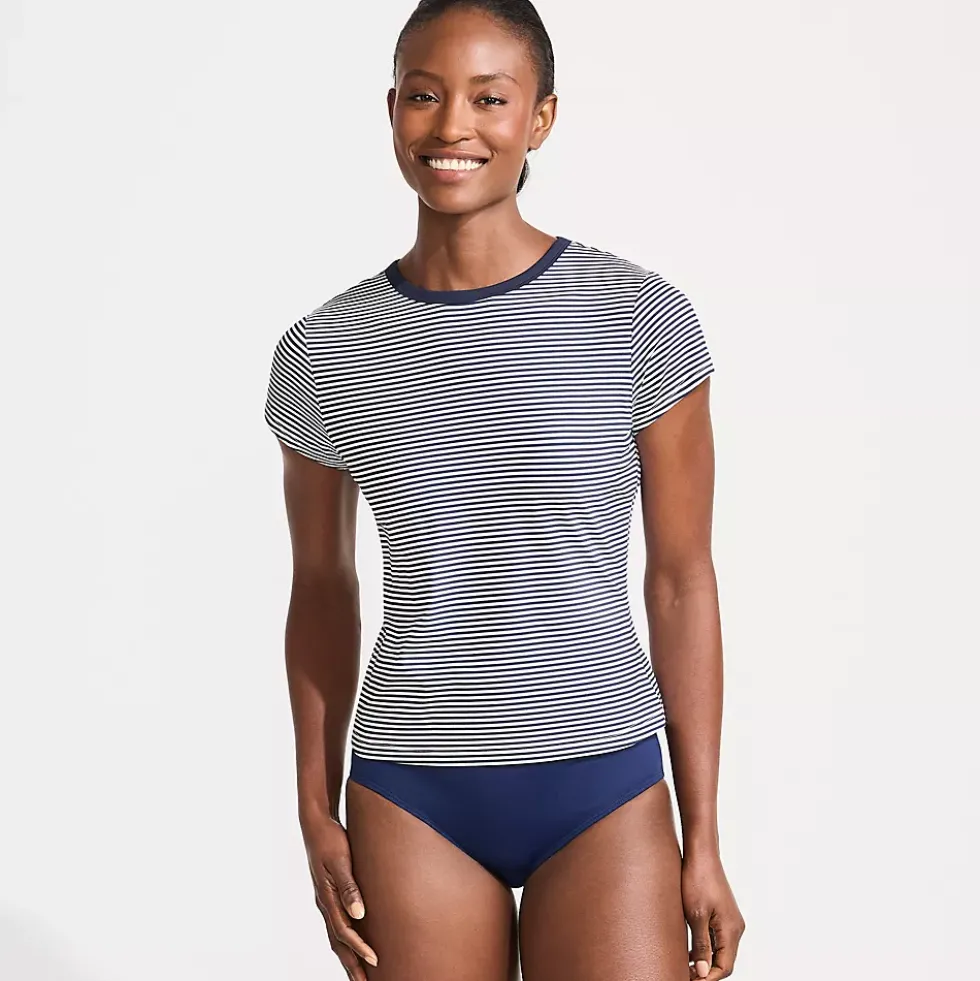 Women's SunShade UPF 50 Cap Sleeve Fitted with Built in Bra Rash Guard