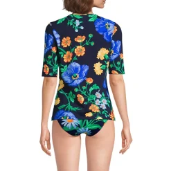 Women's SunShade UPF 50 Elbow Sleeve Rash Guard Swim Tee