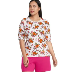 Women's SunShade UPF 50 Elbow Sleeve Rash Guard Swim Tee