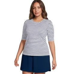 Women's SunShade UPF 50 Elbow Sleeve Rash Guard Swim Tee