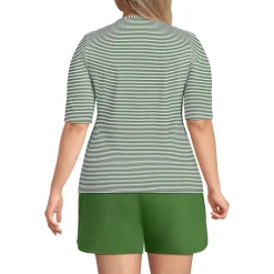 Women's SunShade UPF 50 Elbow Sleeve Rash Guard Swim Tee