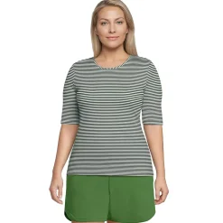 Women's SunShade UPF 50 Elbow Sleeve Rash Guard Swim Tee