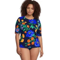 Women's SunShade UPF 50 Elbow Sleeve Rash Guard Swim Tee