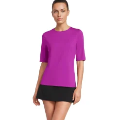 Women's SunShade UPF 50 Elbow Sleeve Rash Guard Swim Tee