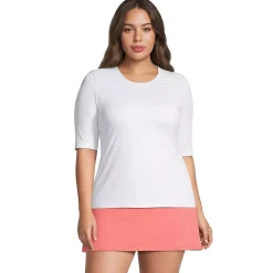 Women's SunShade UPF 50 Elbow Sleeve Rash Guard Swim Tee