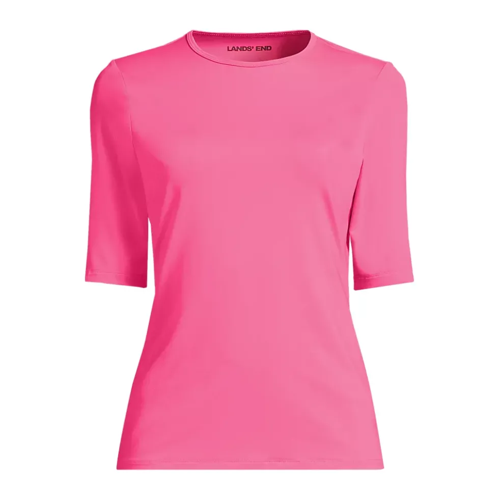 Women's SunShade UPF 50 Elbow Sleeve Rash Guard Swim Tee