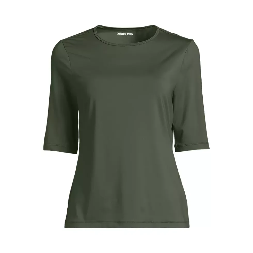 Women's SunShade UPF 50 Elbow Sleeve Rash Guard Swim Tee