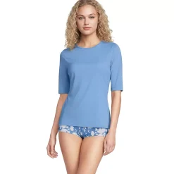 Women's SunShade UPF 50 Elbow Sleeve Rash Guard Swim Tee