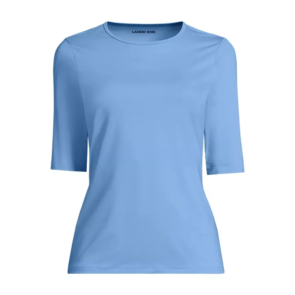 Women's SunShade UPF 50 Elbow Sleeve Rash Guard Swim Tee