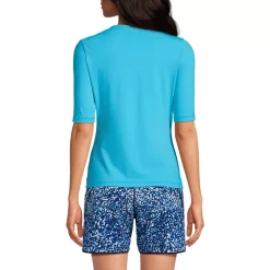 Women's SunShade UPF 50 Elbow Sleeve Rash Guard Swim Tee