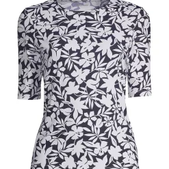 Women's SunShade UPF 50 Elbow Sleeve Rash Guard Swim Tee