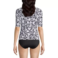 Women's SunShade UPF 50 Elbow Sleeve Rash Guard Swim Tee